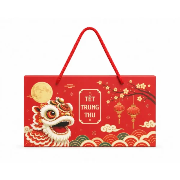 Hộp Giấy Mềm Quai Xách Đựng Bánh Trung Thu