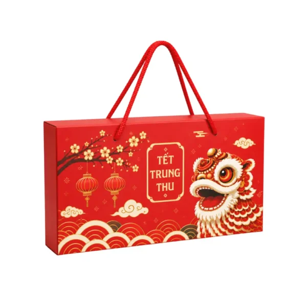 Hộp Giấy Mềm Quai Xách Đựng Bánh Trung Thu