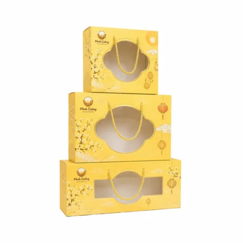 Hộp Giấy Mềm Có Cửa Sổ Đựng Quà Tết