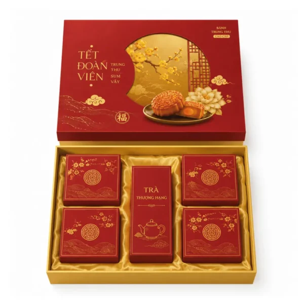 Hộp Quà Trung Thu Nắp Âm Dương HC380