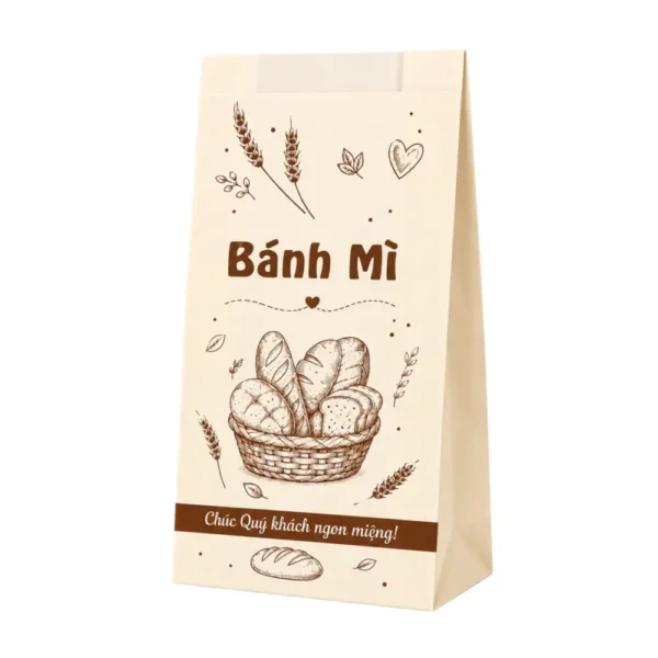 Túi Giấy Khoét Quai Đựng Bánh Mì