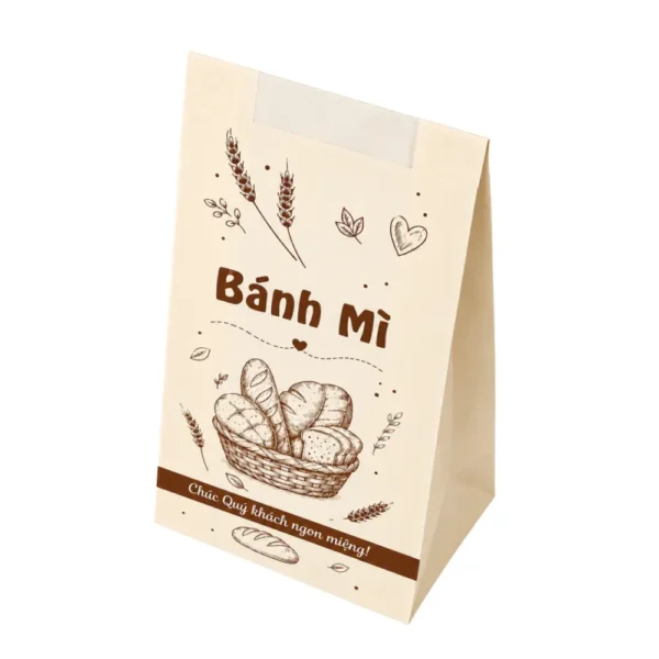 Túi Giấy Khoét Quai Đựng Bánh Mì
