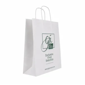 Túi Giấy Kraft Trắng Có Quai Đựng Quần Áo