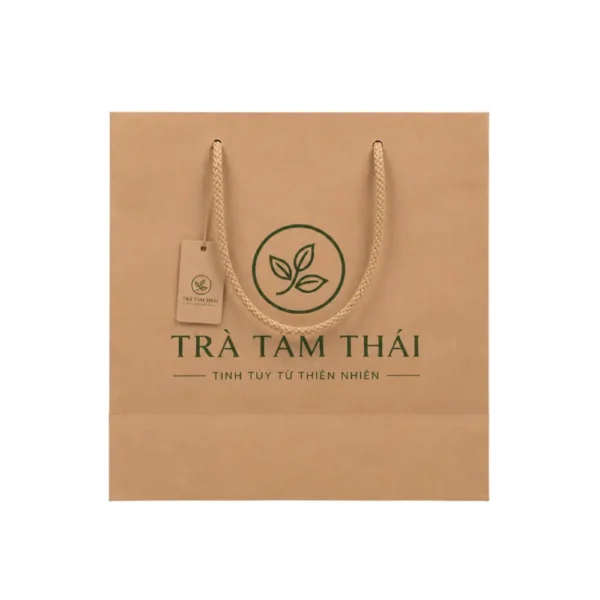 Túi Giấy Kraft Có Quai Đựng Trà