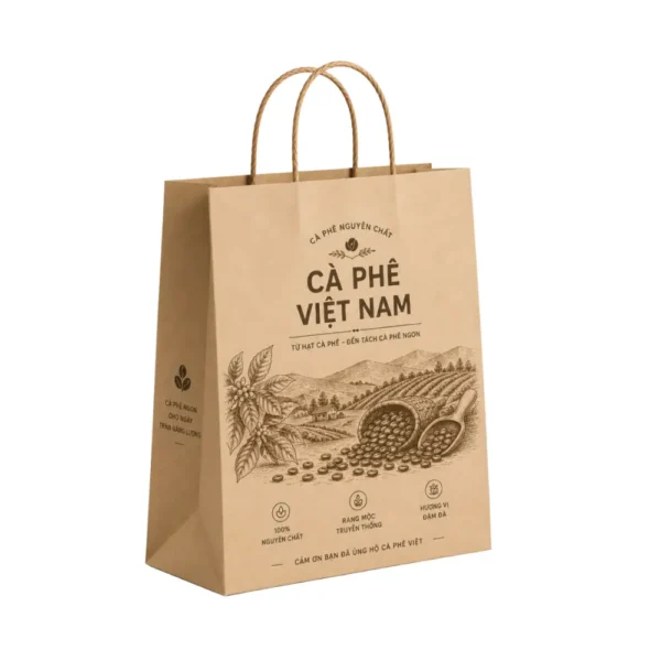 Túi Giấy Có Quai Đựng Cà Phê