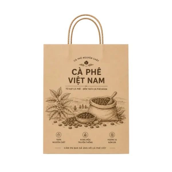 Túi Giấy Có Quai Đựng Cà Phê