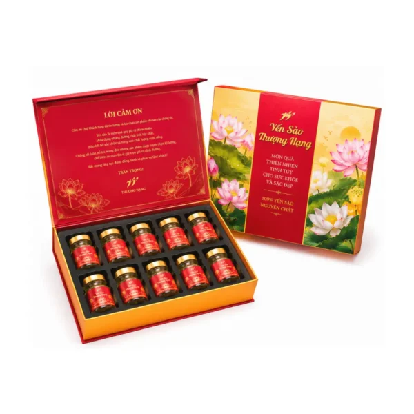 Hộp Quà Yến Sào Nắp Nam Châm HNC100