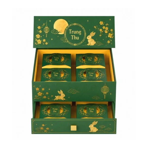 Hộp Trung Thu 2 Tầng Nắp Nam Châm HNC250