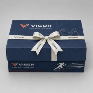 Hộp Carton Nắp Gài Đính Nơ Đựng Giày