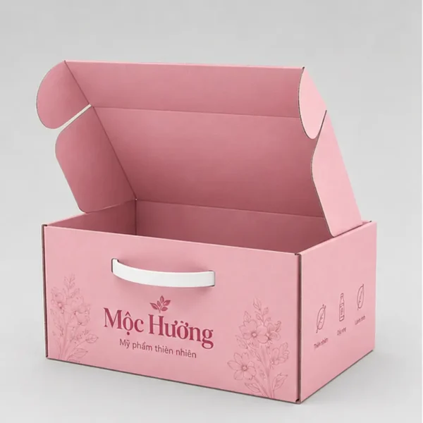 Hộp Nắp Gài Có Quai Đựng Mỹ Phẩm