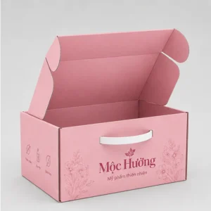 Hộp Nắp Gài Có Quai Đựng Mỹ Phẩm