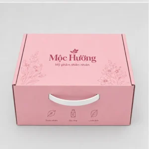 Hộp Nắp Gài Có Quai Đựng Mỹ Phẩm