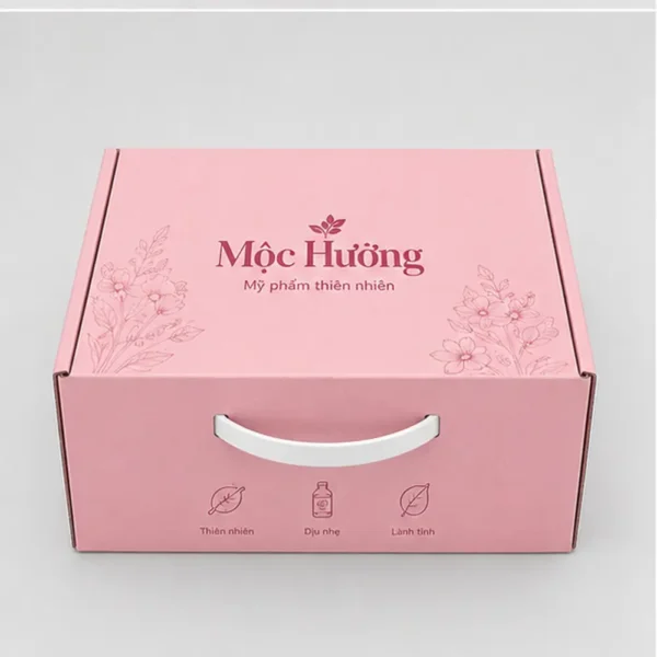 Hộp Nắp Gài Có Quai Đựng Mỹ Phẩm