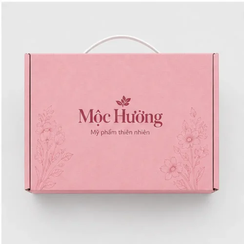 Hộp Nắp Gài Có Quai Đựng Mỹ Phẩm