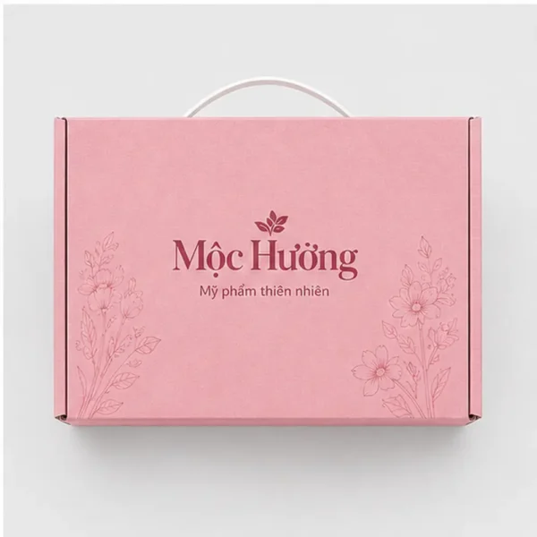 Hộp Nắp Gài Có Quai Đựng Mỹ Phẩm