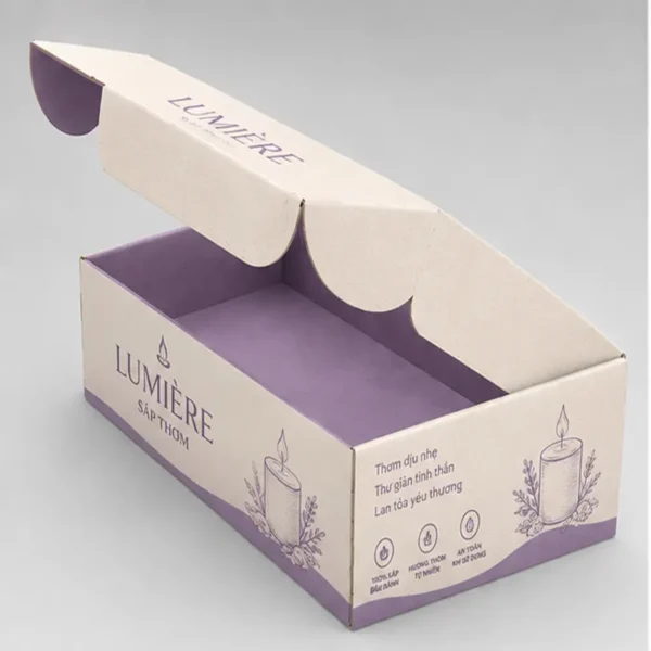 Hộp Carton Sóng Nắp Gài Đựng Sáp Thơm