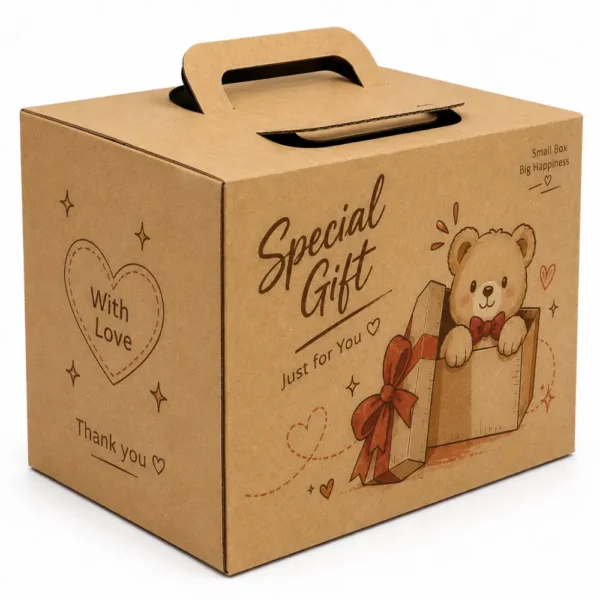 Hộp Carton Sóng Khóa Đáy Quà Tặng