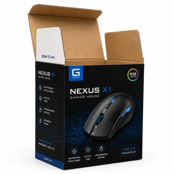 Hộp Carton Sóng Khóa Đáy Đựng Chuột Gaming