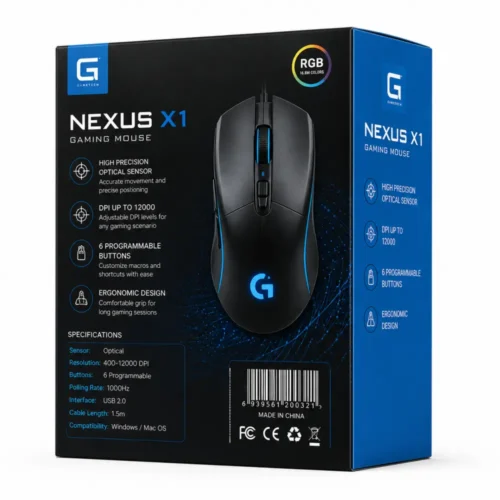 Hộp Carton Sóng Khóa Đáy Đựng Chuột Gaming