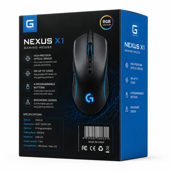 Hộp Carton Sóng Khóa Đáy Đựng Chuột Gaming