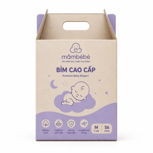 Hộp Carton Sóng Khóa Đáy Đựng Tã Em Bé