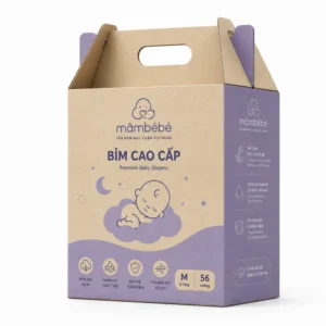 Hộp Carton Sóng Khóa Đáy Đựng Tã Em Bé