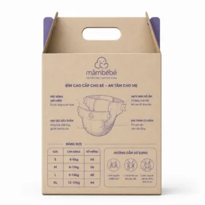 Hộp Carton Sóng Khóa Đáy Đựng Tã Em Bé