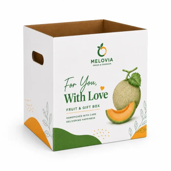 Hộp Carton Sóng Khóa Đáy Đựng Trái Cây