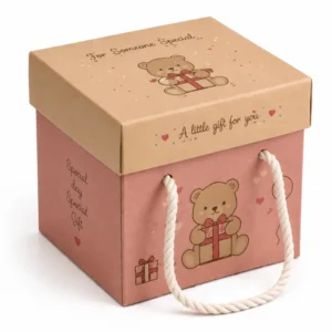 Hộp Carton Sóng Nắp Rời Đựng Gấu Bông