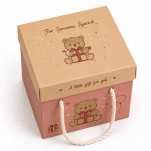 Hộp Carton Sóng Nắp Rời Đựng Gấu Bông