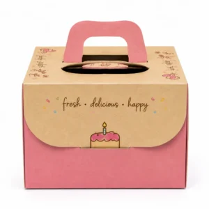 Hộp Đựng Bánh Carton Sóng Khóa Đáy