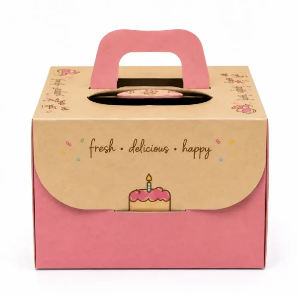 Hộp Đựng Bánh Carton Sóng Khóa Đáy