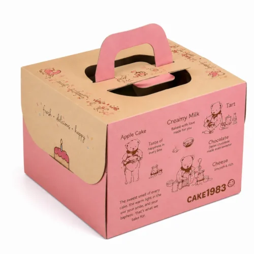 Hộp Đựng Bánh Carton Sóng Khóa Đáy