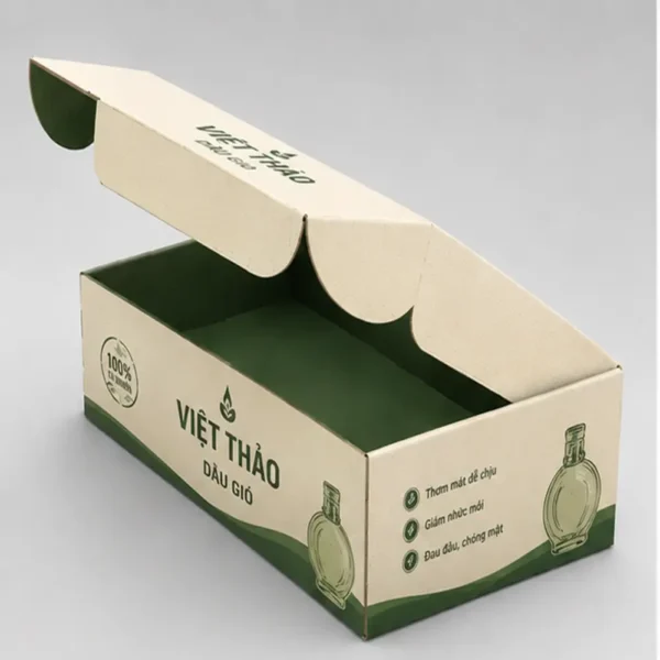 Hộp Carton Nắp Gài Đựng Dầu Gió