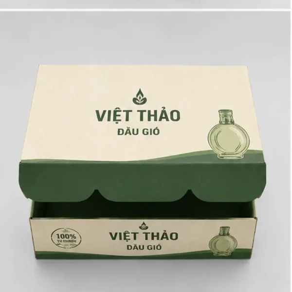 Hộp Carton Sóng Nắp Gài Đựng Dầu Gió