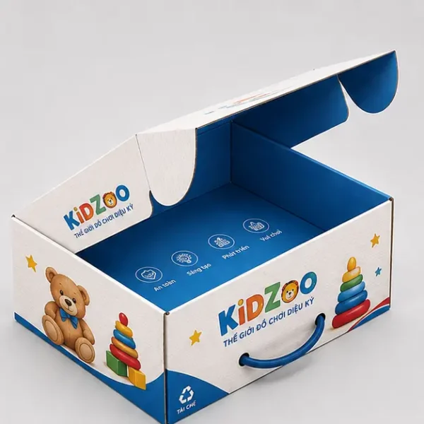 Hộp Carton Nắp Gài Có Quai Xách