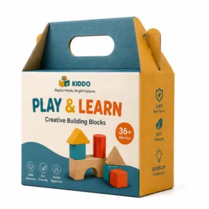 Hộp Carton Khóa Đáy Quai Xách Đựng Đồ Chơi