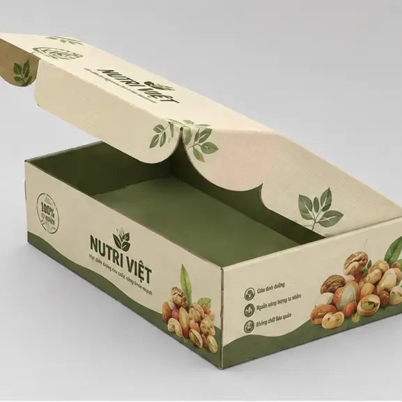 Hộp Carton Sóng Nắp Gài Đựng Hạt Dinh Dưỡng