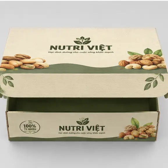 Hộp Carton Sóng Nắp Gài Đựng Hạt Dinh Dưỡng