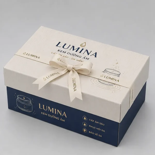 Hộp Carton Nắp Gài Thắt Nơ Đựng Mỹ Phẩm