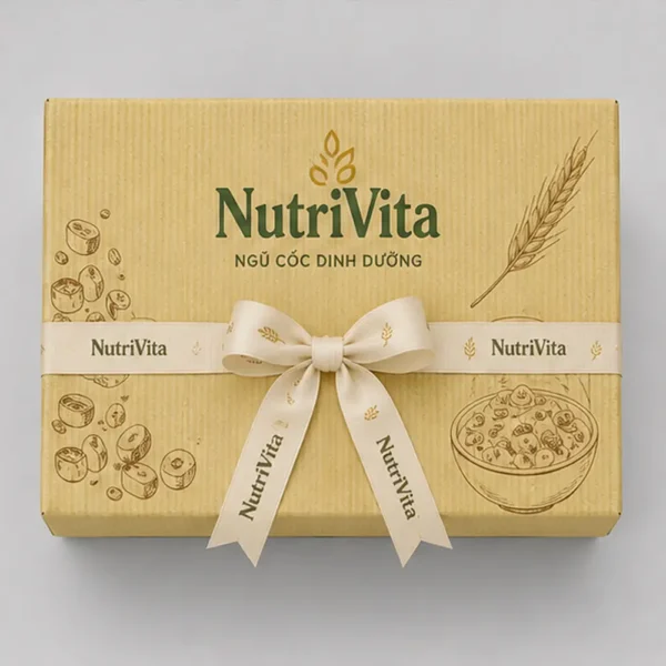 Hộp Carton Nắp Gài Thắt Nơ Đựng Ngũ Cốc