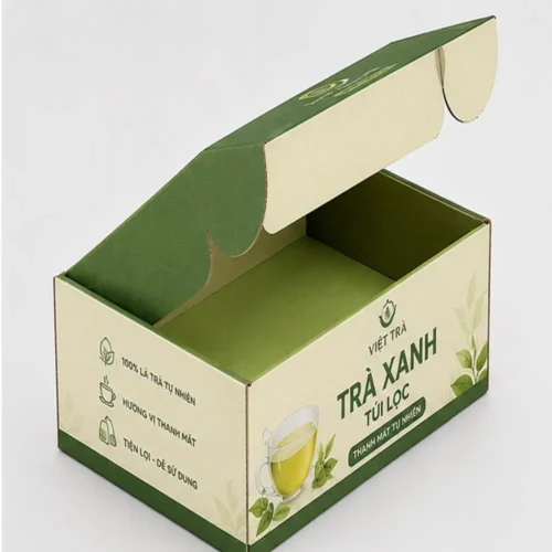 Hộp Carton Nắp Gài Đựng Trà