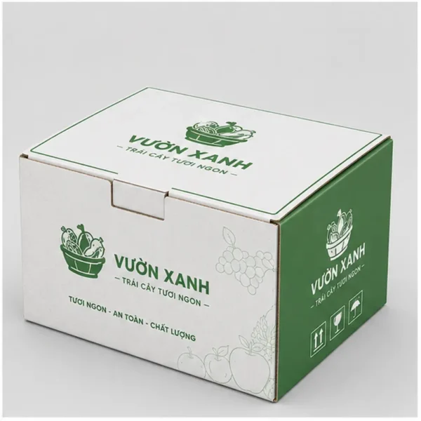 Hộp Carton Nắp Gài Đựng Trái Cây