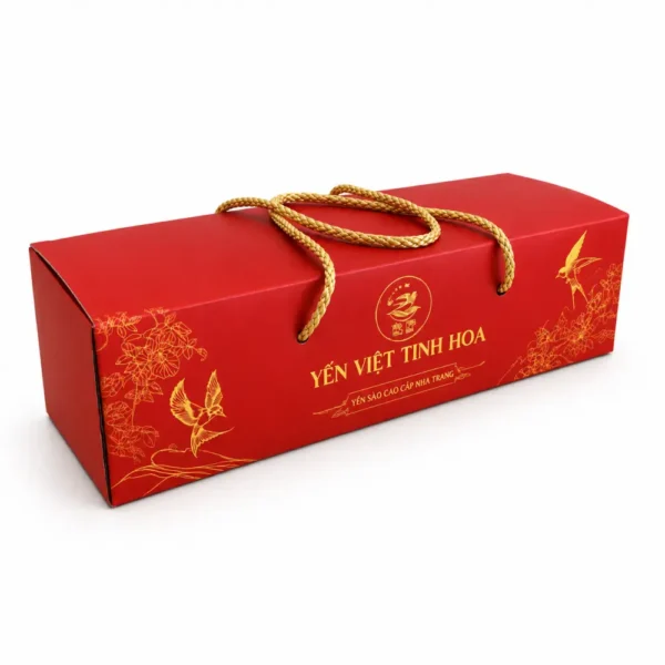 Hộp Carton Sóng Khóa Đáy Đựng Yến Sào