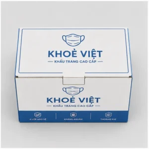 Hộp Carton Sóng Nắp Gài Đựng Khẩu Trang