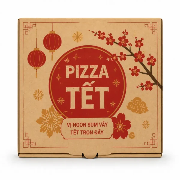 Hộp Nắp Gài Đựng Bánh Pizza