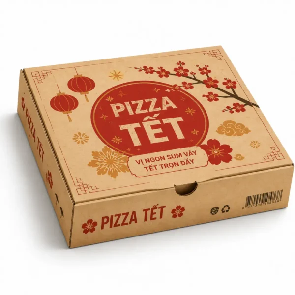 Hộp Nắp Gài Đựng Bánh Pizza