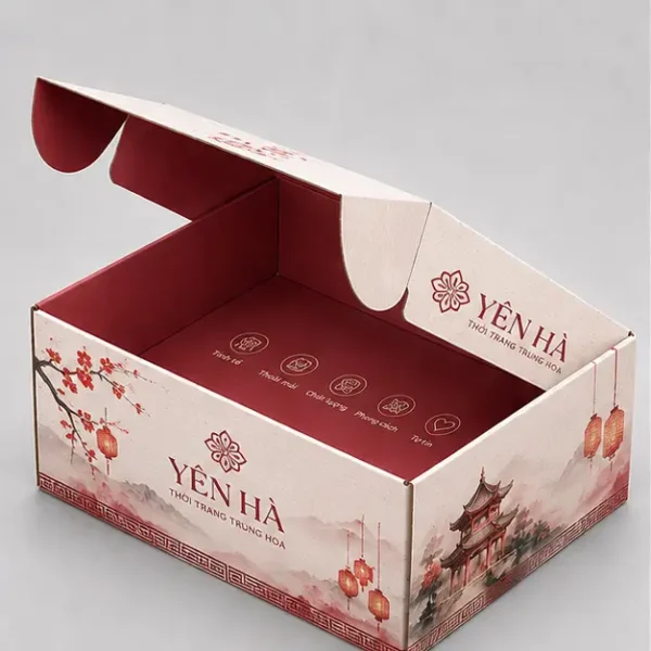 Hộp Carton Nắp Gài Thời Trang