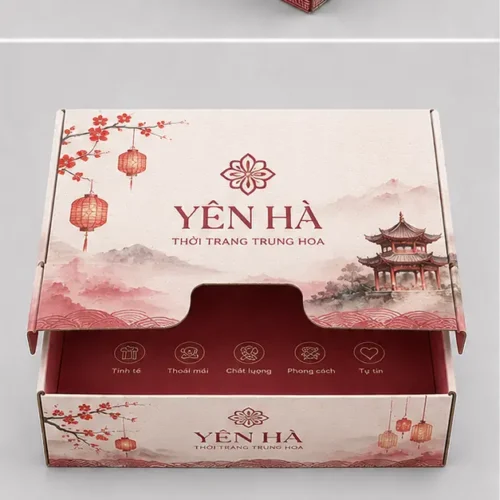 Hộp Carton Nắp Gài Thời Trang